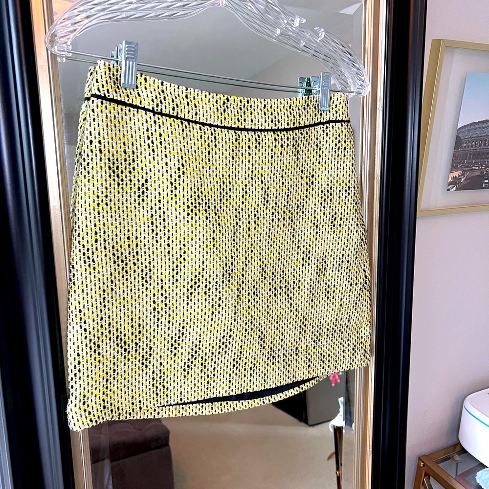 Banana Republic Skirt - yellow/black/white - size: 0P